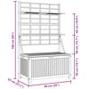 vidaXL Storage Box with Trellis 99x55x160 cm Solid Acacia Wood