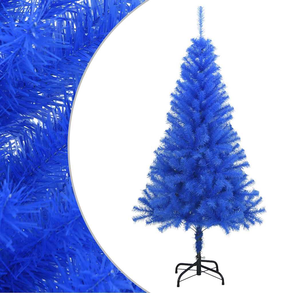 vidaXL Artificial Christmas Tree with Stand Blue 120 cm PVC