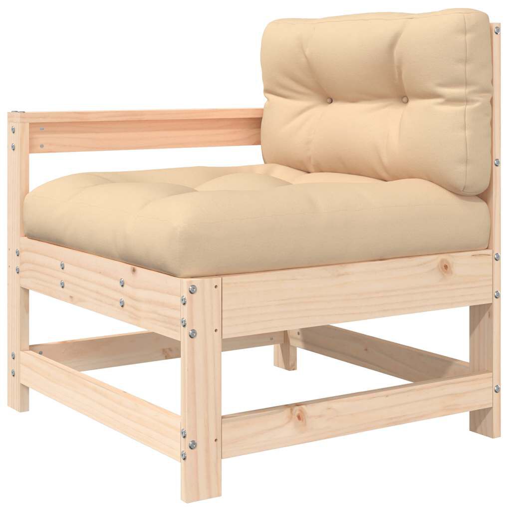 vidaXL Garden Chairs with Cushions 2 pcs Solid Wood Pine