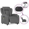 vidaXL Electric Massage Recliner Chair Grey Faux Leather