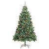 vidaXL Artificial Hinged Christmas Tree 300 LEDs 180 cm
