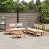 vidaXL Garden Sofa Set 3 pcs Brown and Cream