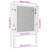 vidaXL Fence Gate Steel 100x75 cm Green