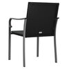vidaXL Garden Chairs with Cushions 2 pcs Black 56x59x84 cm Poly Rattan