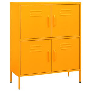 vidaXL Storage Cabinet Mustard Yellow 80x35x101.5 cm Steel