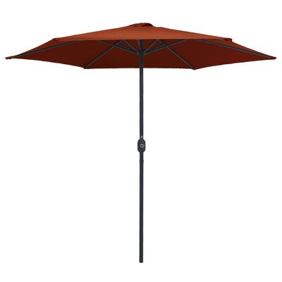 vidaXL Outdoor Parasol with Aluminium Pole 270x246 cm Terracotta