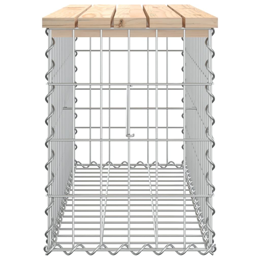 vidaXL Garden Bench Gabion Design 83x31.5x42 cm Solid Wood Pine