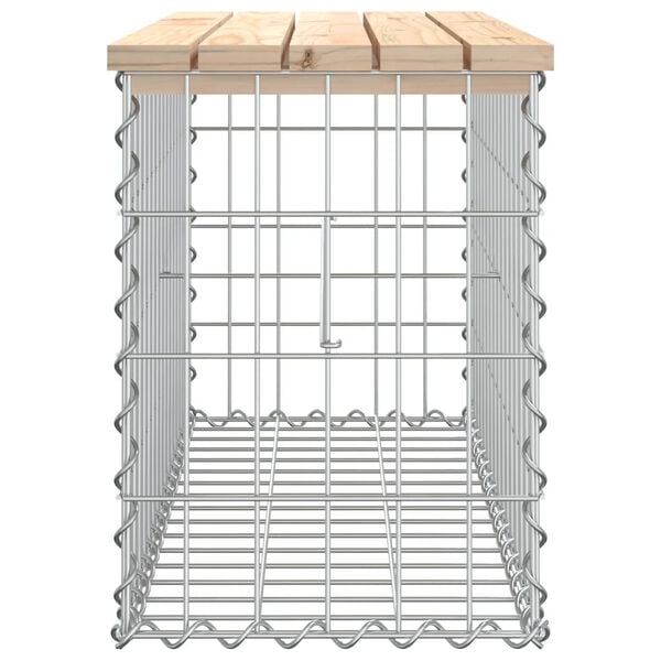 vidaXL Garden Bench Gabion Design 83x31.5x42 cm Solid Wood Pine