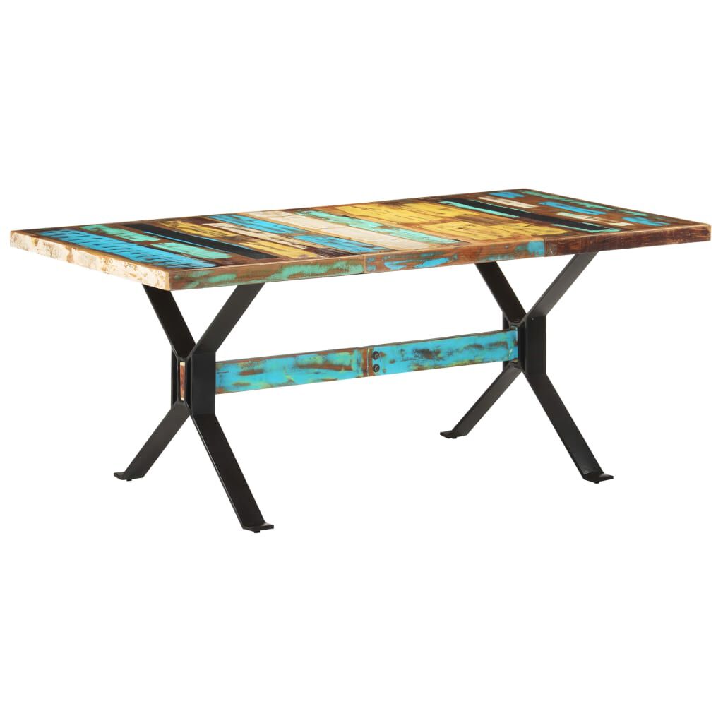 vidaXL Dining Table 180x90x76 cm Solid Reclaimed Wood