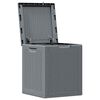vidaXL Garden Storage Box Grey PP Rattan 90 L