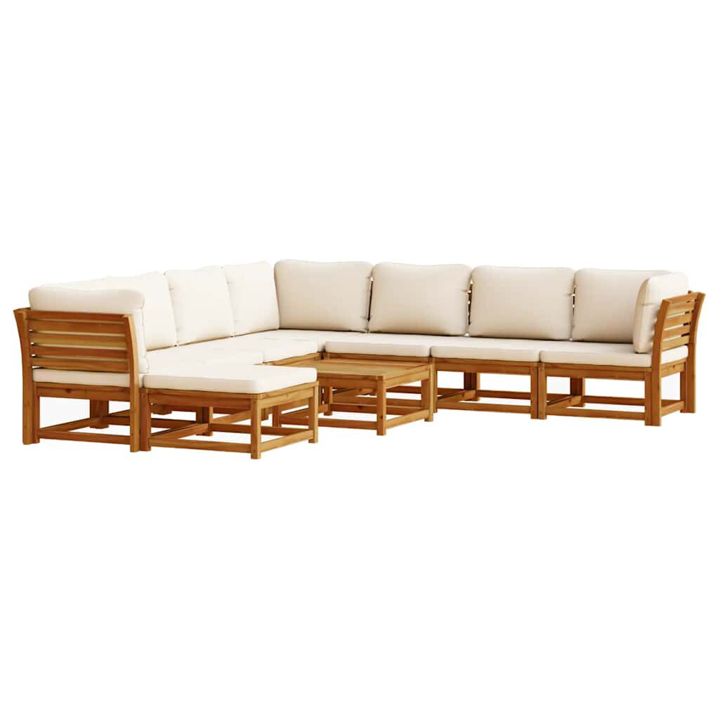 vidaXL 9 Piece Garden Lounge Set with Cushions Solid Wood Acacia