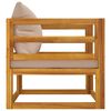 vidaXL Garden Chair with Taupe Cushions Solid Wood Acacia