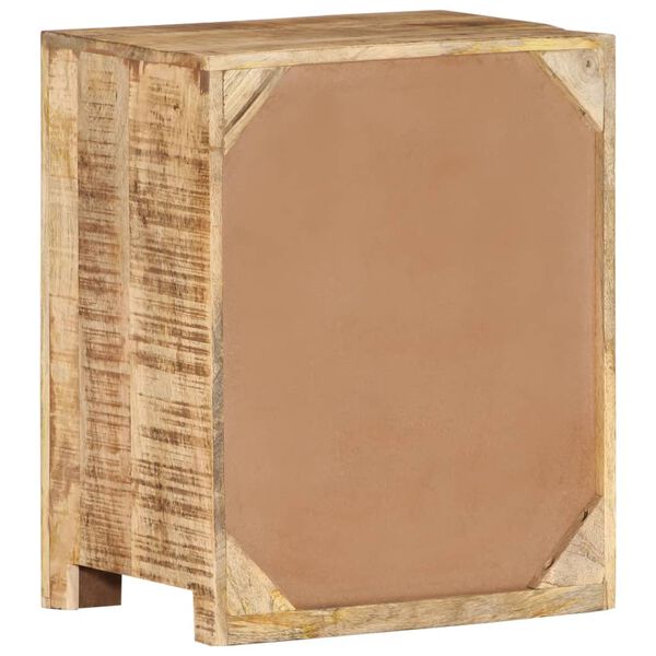 vidaXL Bedside Cabinet 40x30x50 cm Rough Mango Wood
