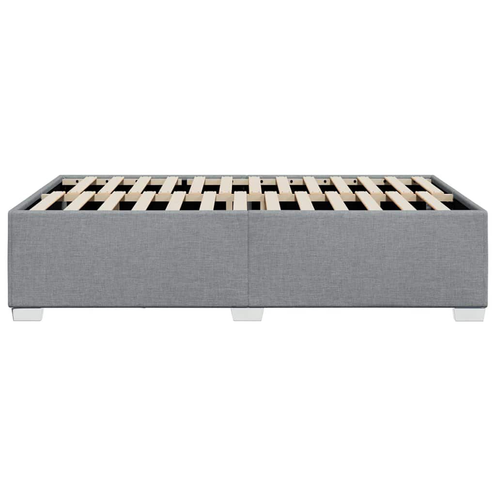 vidaXL Bed Frame without Mattress Light Grey Full Fabric