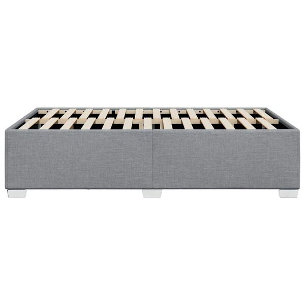 vidaXL Bed Frame without Mattress Light Grey Full Fabric