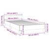 vidaXL Bed Frame without Mattress Black Twin Faux Leather