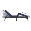 vidaXL Sun Lounger with Cushion Grey Poly Rattan