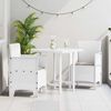 vidaXL Garden Chair 2 pcs White 53 x 49 x 85 cm PP