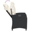 vidaXL 3 Piece Garden Dining Set with Cushions Black Poly Rattan