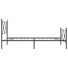 vidaXL Metal Bed Frame without Mattress with Footboard Black 100x200cm