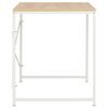 vidaXL Computer Desk White and Oak 120x60x70 cm