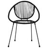 vidaXL Garden Chairs 2 pcs PVC Rattan Black