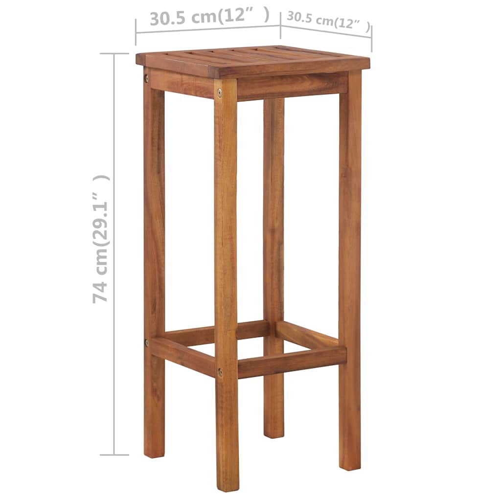 vidaXL 3 Piece Garden Bar Set Solid Wood Acacia
