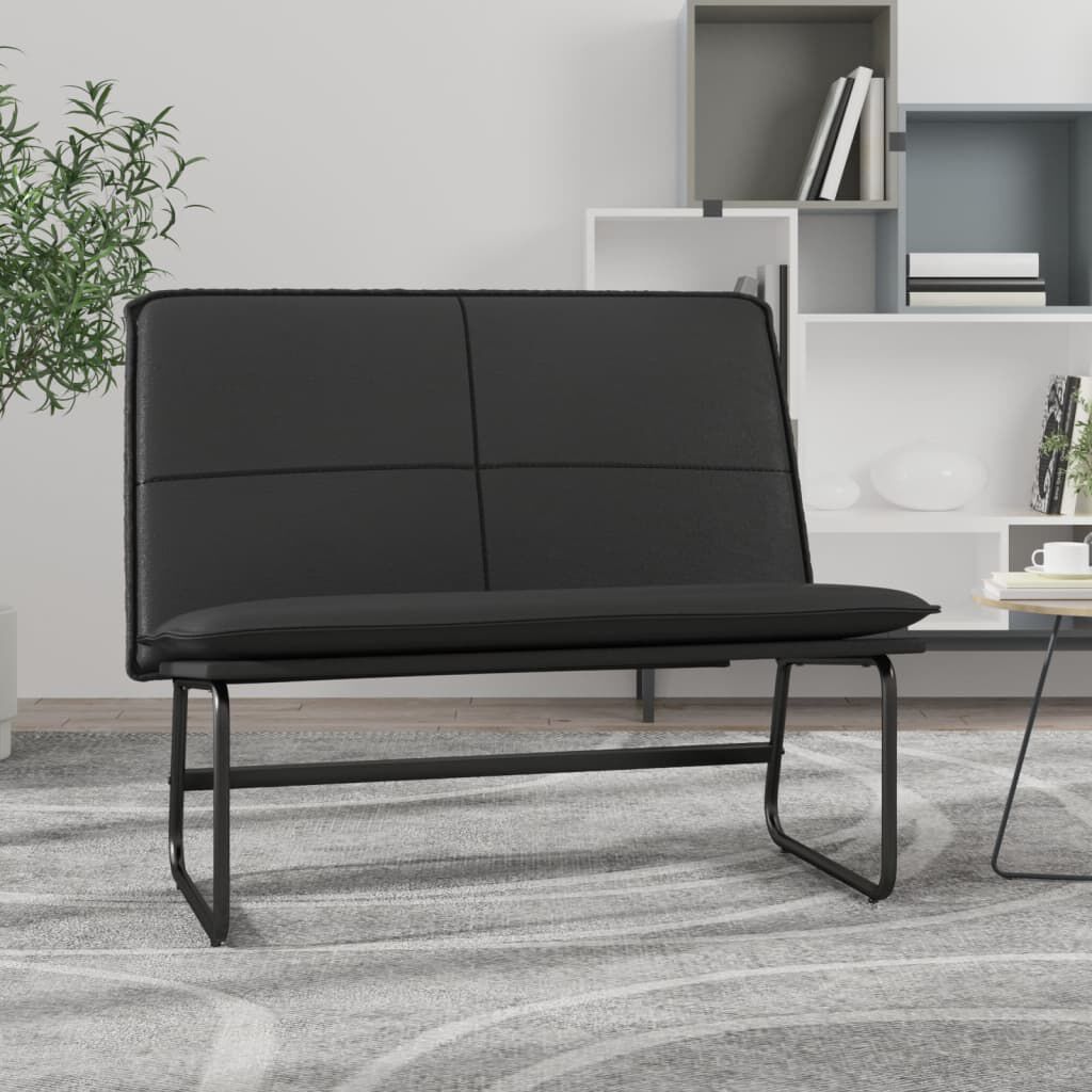 vidaXL Bench Black 100x75x76 cm Faux Leather
