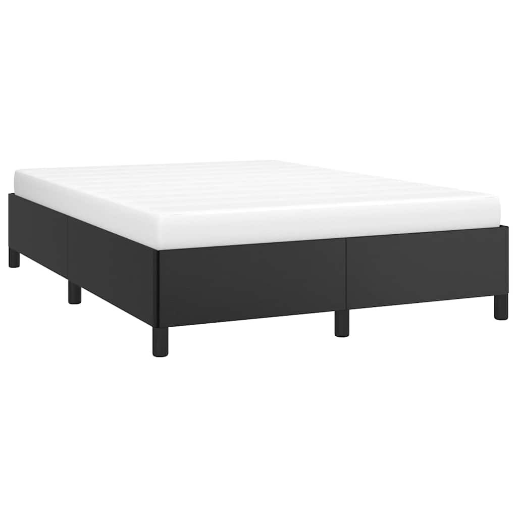 vidaXL Bed Frame without Mattress Black 152x203 cm Queen Faux Leather