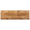 vidaXL Bench 110 cm Solid Rough Mango Wood and Steel
