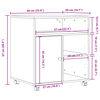 vidaXL Printer Stand with Wheels Sonoma Oak 60x50x67 cm