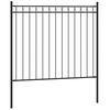 vidaXL Garden Fence Steel 1.81x0.8 m Black