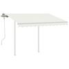 vidaXL Awning Post Set White 300x245 cm Iron