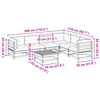 vidaXL 7 Piece Garden Sofa Set with Cushions Wax Brown Solid Wood Pine