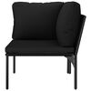 vidaXL 6 Piece Garden Lounge Set with Cushions Black PVC
