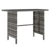 vidaXL 4 Piece Garden Dining Set with Cushions Grey Poly Rattan