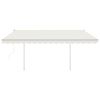 vidaXL Automatic Retractable Awning with Posts 4x3 m Cream