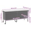 vidaXL Garden Storage Box with Wheels Grey 160x55x75 cm Poly Rattan