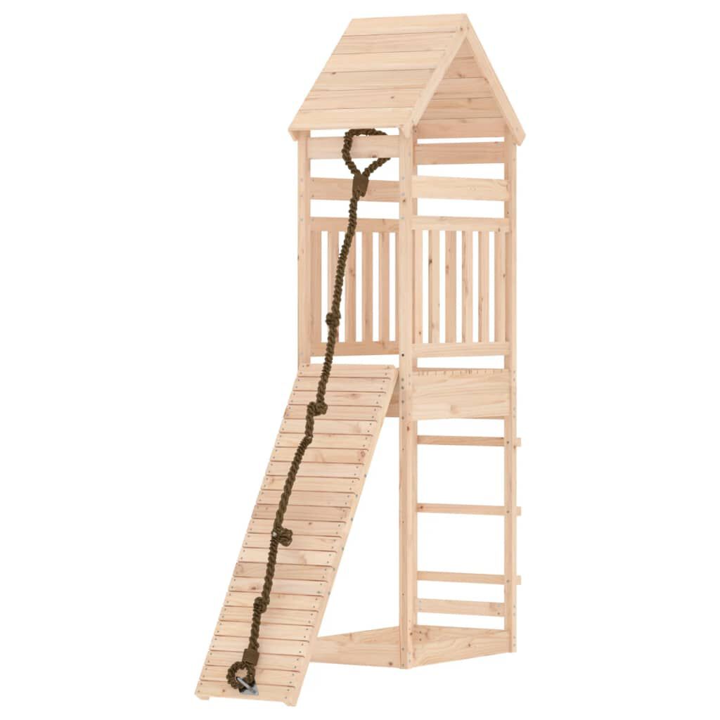 vidaXL Playhouse with Climbing Wall Solid Wood Pine