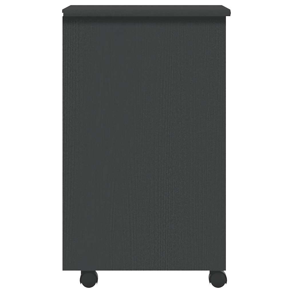 vidaXL Rolling Cabinet with Drawers MOSS Grey Solid Wood Pine