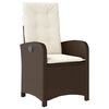 vidaXL 5 Piece Garden Dining Set with Cushions Brown Poly Rattan