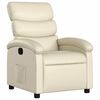 vidaXL Recliner Chair Cream Faux Leather