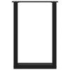 vidaXL Dining Table Legs U-Shaped 2 pcs Black 50x(72-73) cm Steel