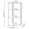 vidaXL 4-Layer Shelves 3 pcs Silver Steel&Engineered Wood