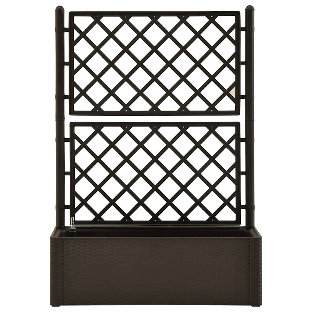 vidaXL Garden Raised Bed with Trellis and Self Watering System Mocha