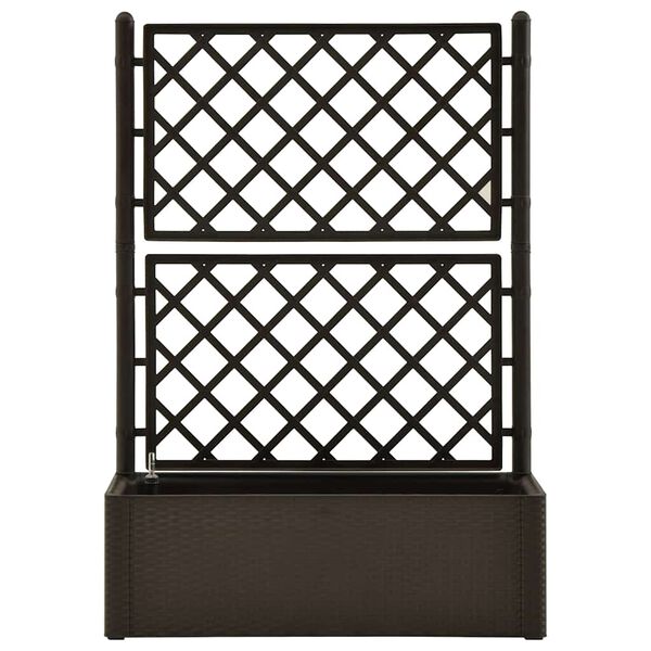 vidaXL Garden Raised Bed with Trellis and Self Watering System Mocha