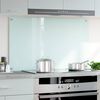 vidaXL Kitchen Backsplash White 100 x 60 cm Tempered Glass
