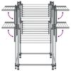 vidaXL Laundry Drying Rack 107x107x120 cm Aluminium