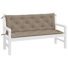 vidaXL Garden Bench Cushions 2pcs Taupe 150x50x7cm Oxford Fabric