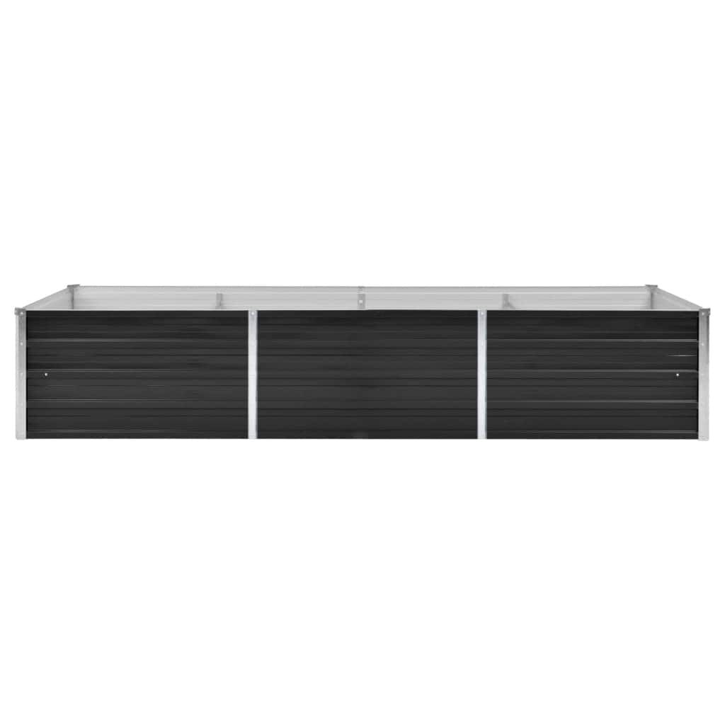 vidaXL Garden Raised Bed Anthracite 240x80x45 cm Galvanised Steel